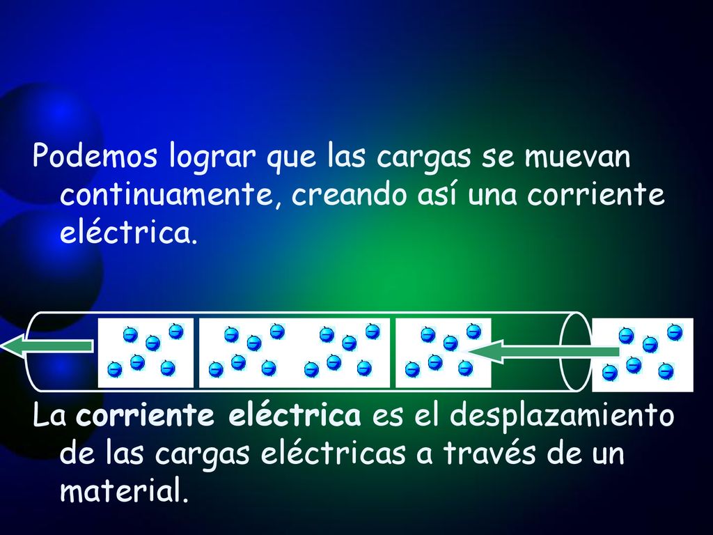 Podemos lograr que las cargas se muevan continuamente, creando así una corriente eléctrica.
