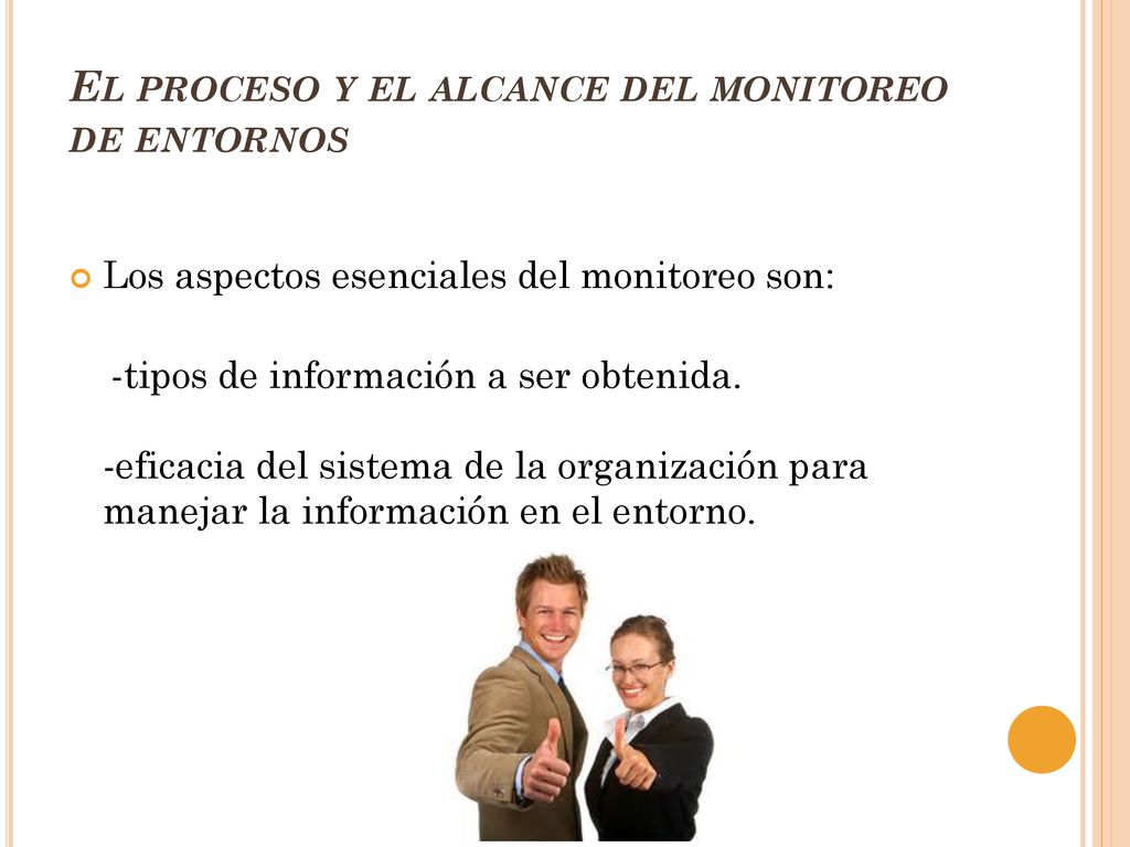 El proceso y el alcance del monitoreo de entornos
