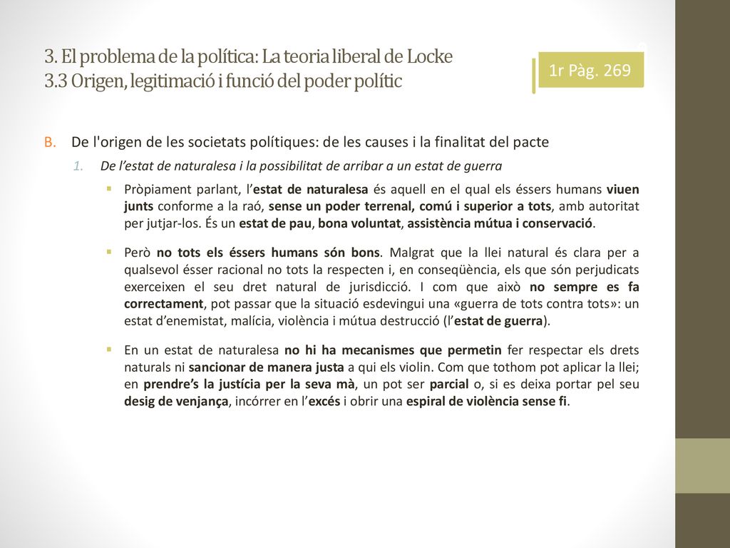 3. El problema de la política: La teoria liberal de Locke 3