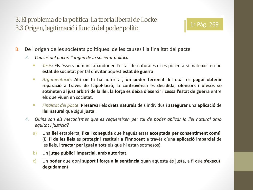 3. El problema de la política: La teoria liberal de Locke 3