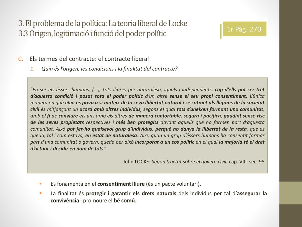 3. El problema de la política: La teoria liberal de Locke 3