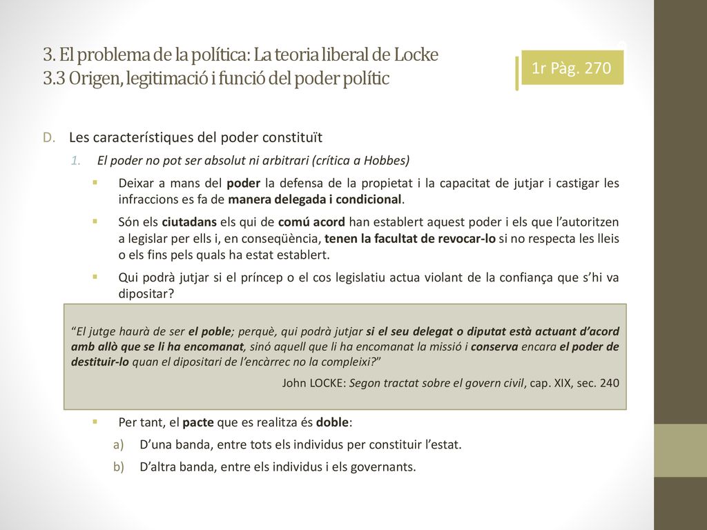 3. El problema de la política: La teoria liberal de Locke 3
