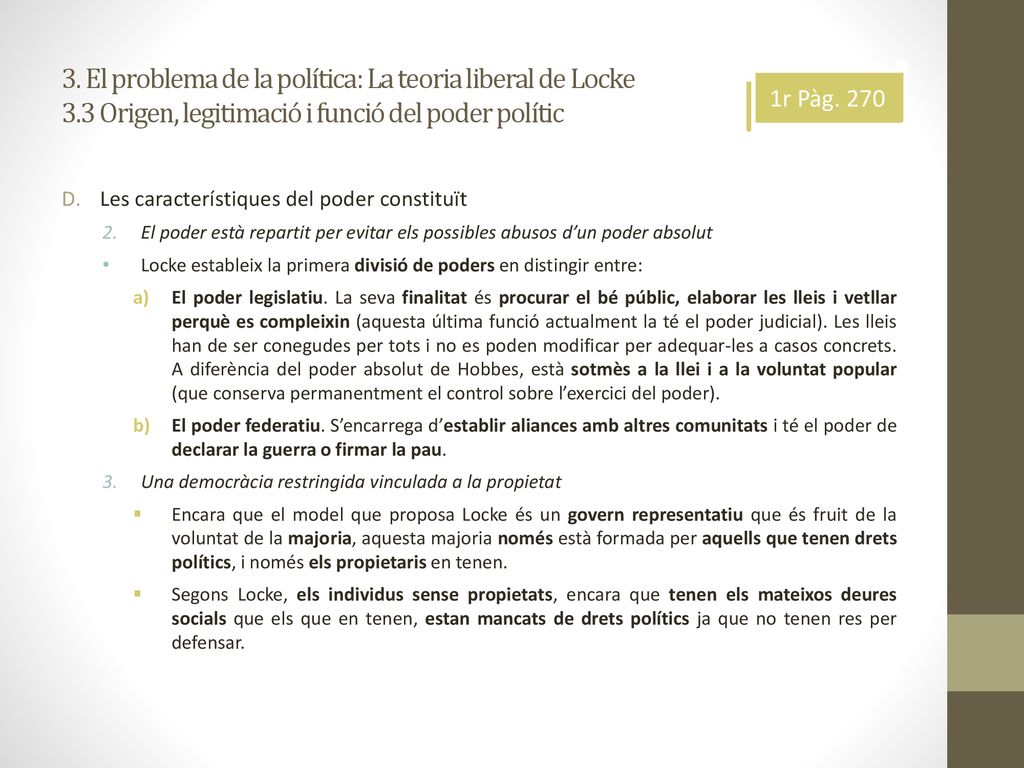 3. El problema de la política: La teoria liberal de Locke 3