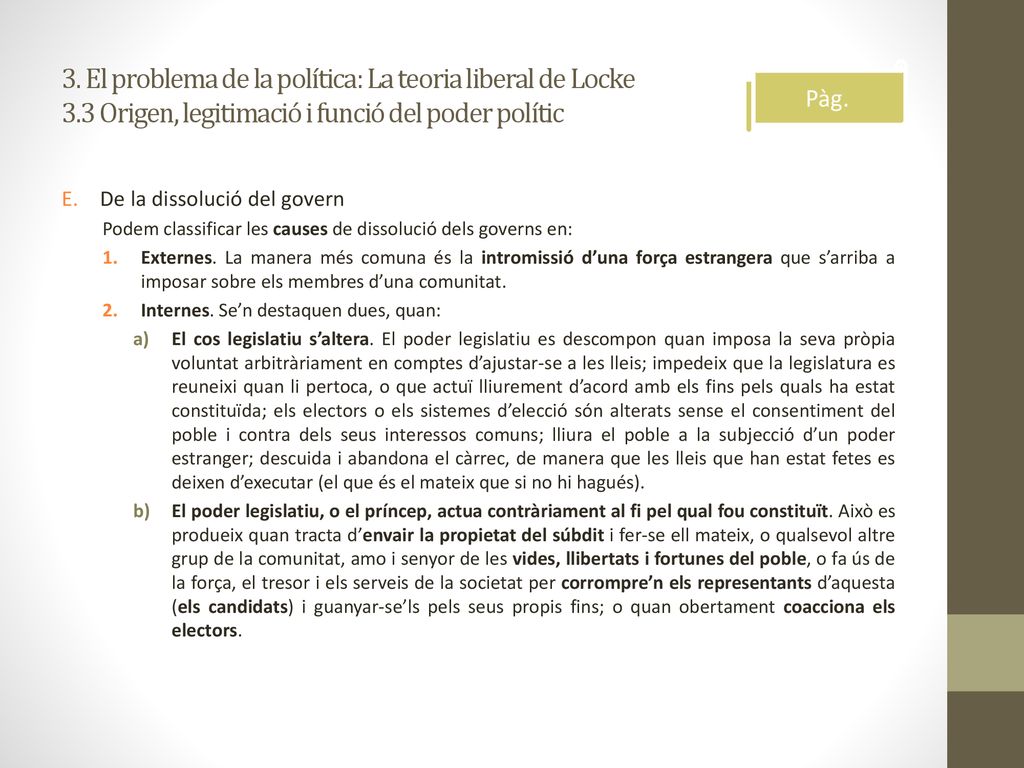 3. El problema de la política: La teoria liberal de Locke 3