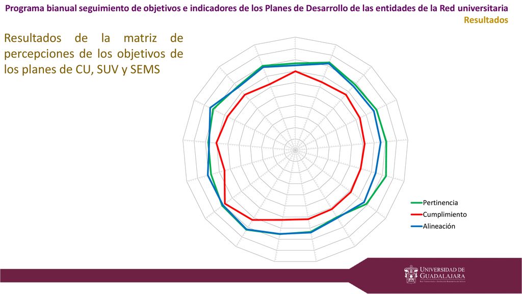 Programa bianual seguimiento de objetivos e indicadores de los Planes de Desarrollo de las entidades de la Red universitaria