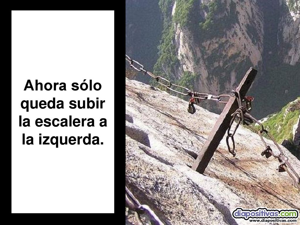 Ahora sólo queda subir la escalera a la izquerda.