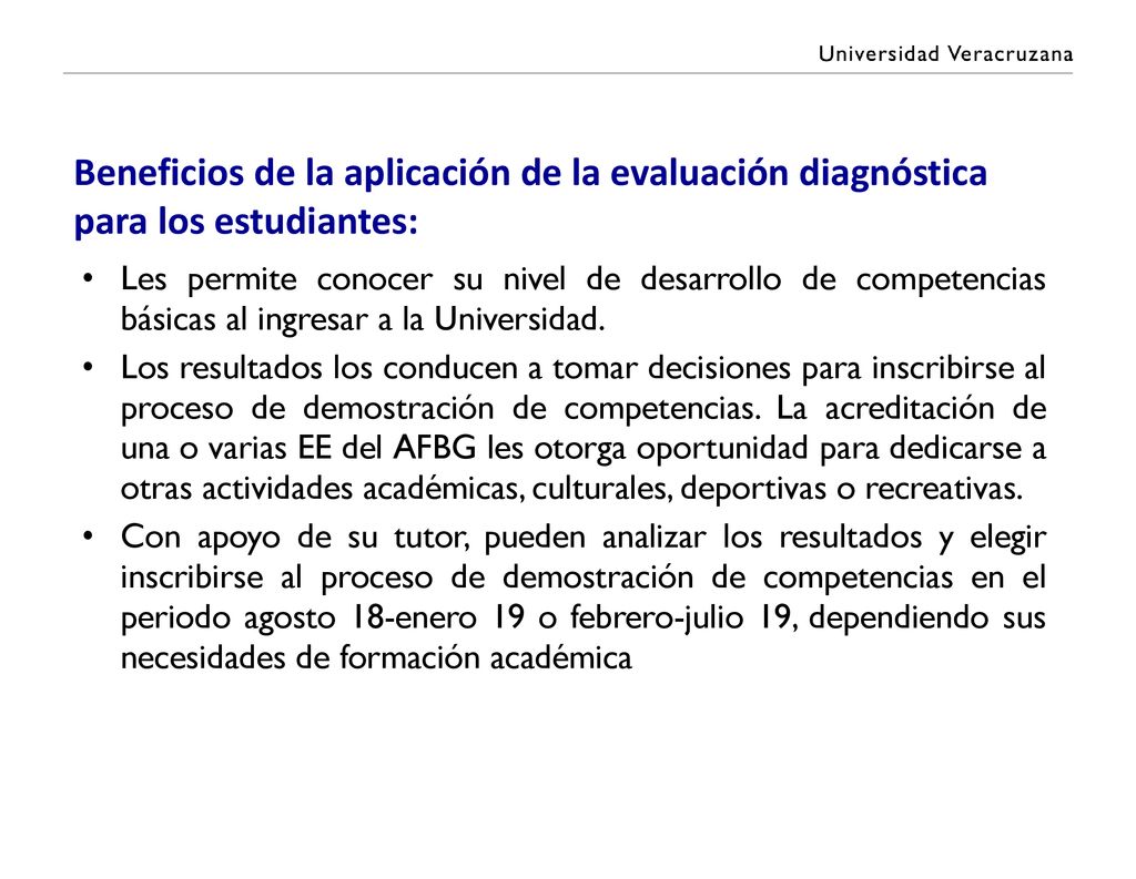 Beneficios de la aplicación de la evaluación diagnóstica para los estudiantes: