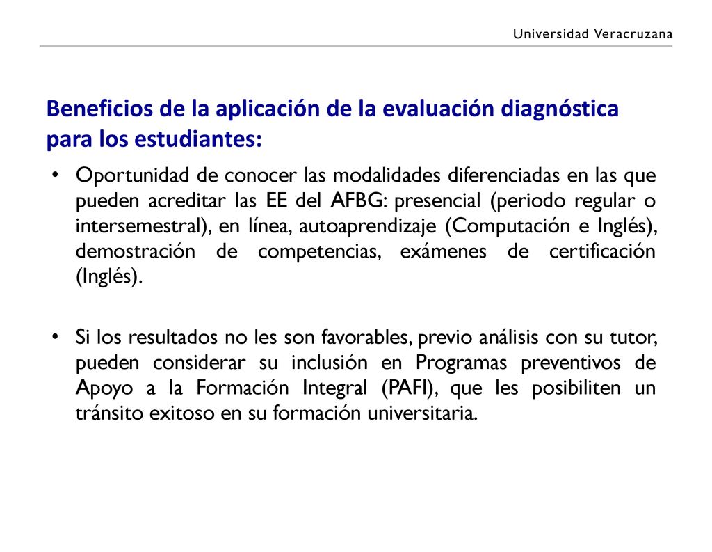 Beneficios de la aplicación de la evaluación diagnóstica para los estudiantes:
