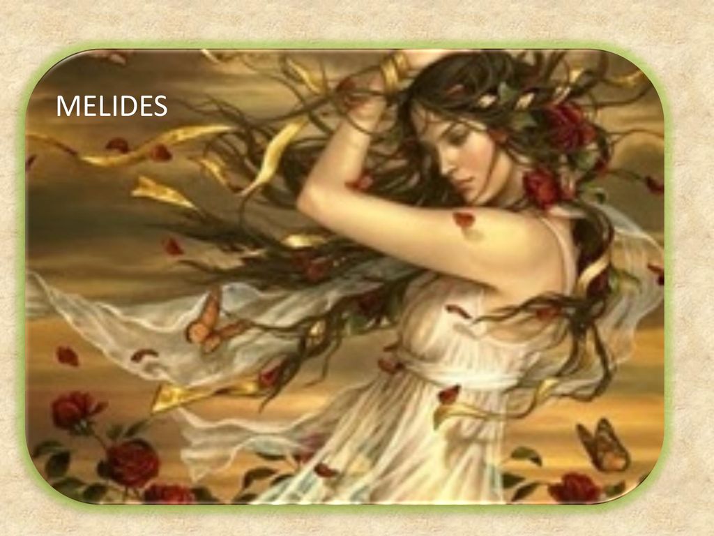 MELIDES Las ninfas Melias o Melíades habitan en los fresnos.