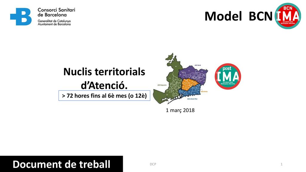Nuclis territorials d’Atenció. > 72 hores fins al 6è mes (o 12è)