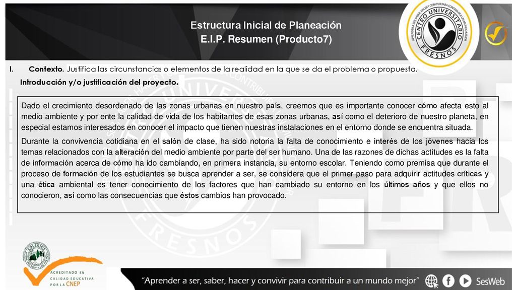 Estructura Inicial de Planeación E.I.P. Resumen (Producto7)