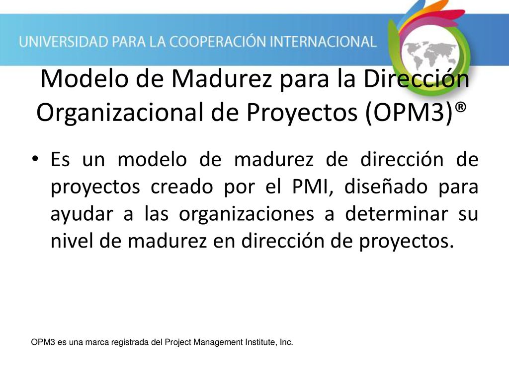 Modelo de Madurez para la Dirección Organizacional de Proyectos (OPM3)®