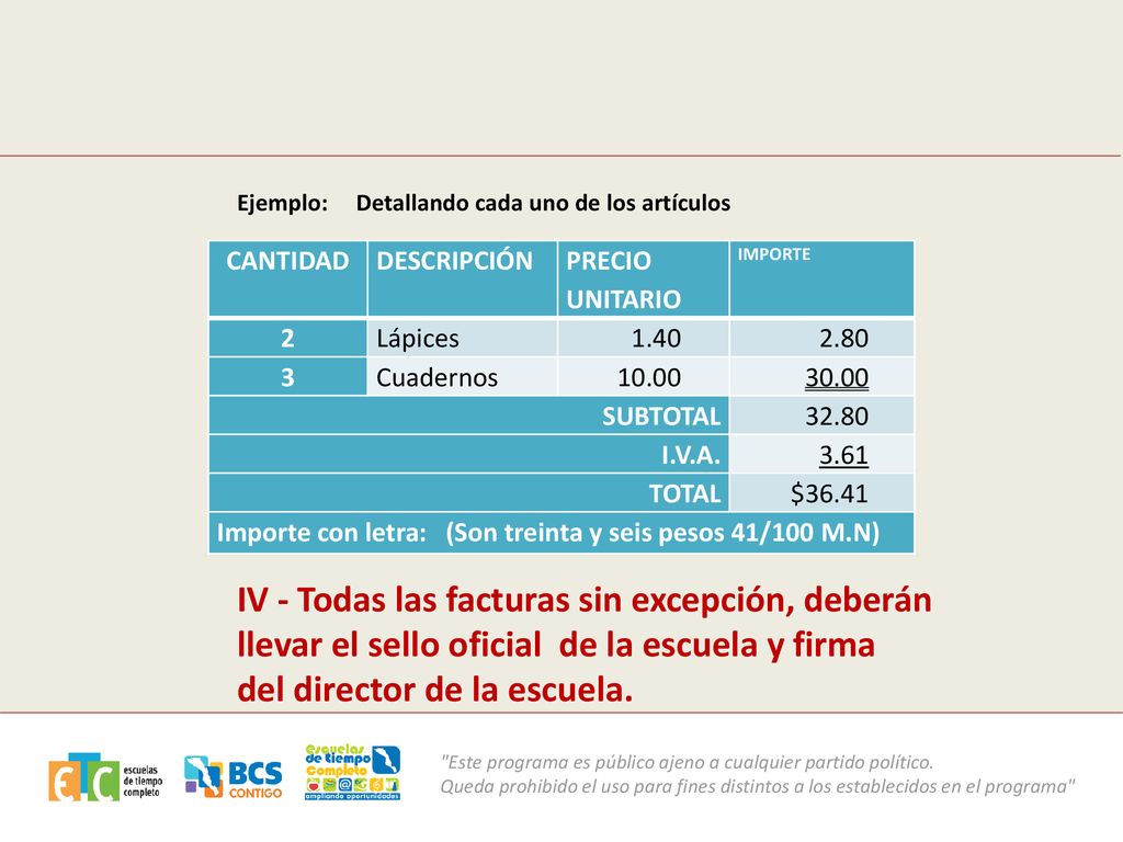 Importe con letra: (Son treinta y seis pesos 41/100 M.N)