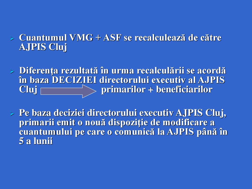 Cuantumul VMG + ASF se recalculează de către AJPIS Cluj