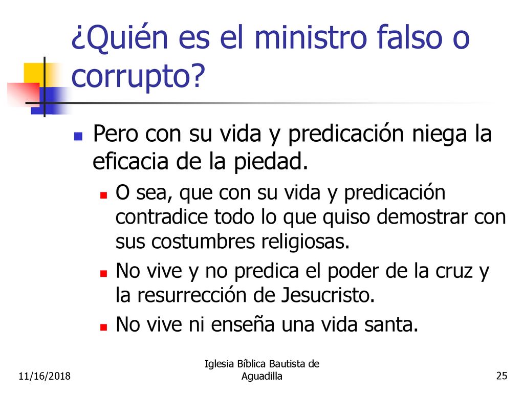 ¿Quién es el ministro falso o corrupto