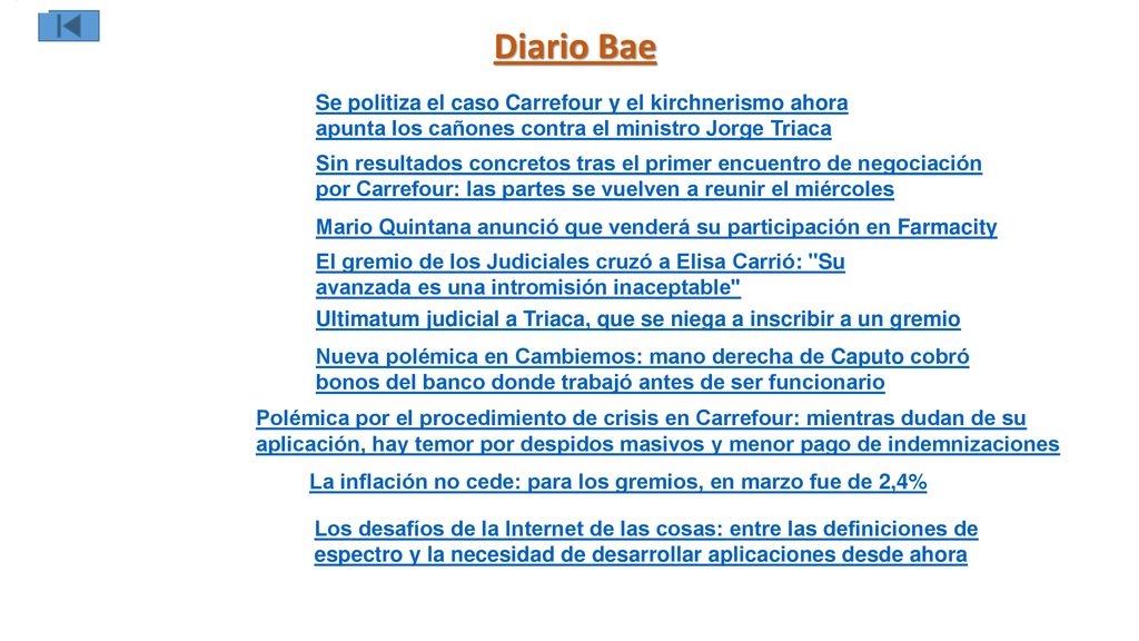 Negocios Diario Bae. Se politiza el caso Carrefour y el kirchnerismo ahora apunta los cañones contra el ministro Jorge Triaca.