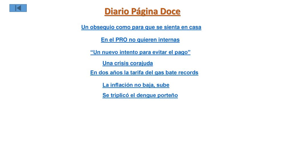 Diario Página Doce Un obsequio como para que se sienta en casa