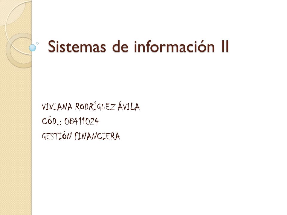 Sistemas de información II