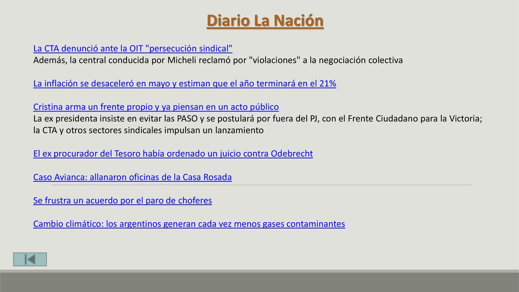 Diario La Nación La CTA denunció ante la OIT persecución sindical