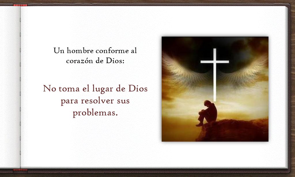 No toma el lugar de Dios para resolver sus problemas.