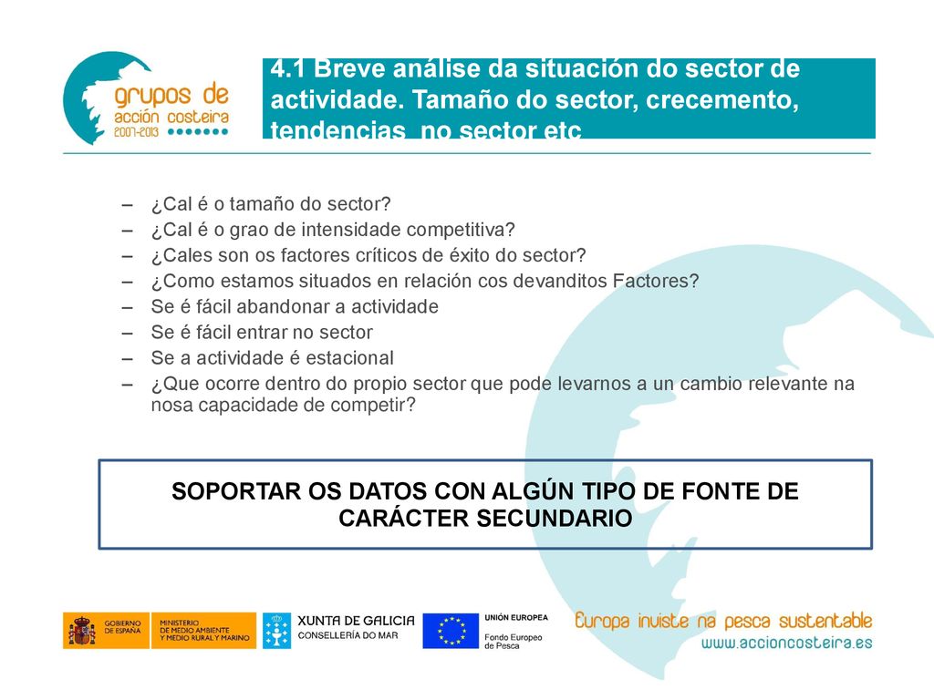 SOPORTAR OS DATOS CON ALGÚN TIPO DE FONTE DE CARÁCTER SECUNDARIO