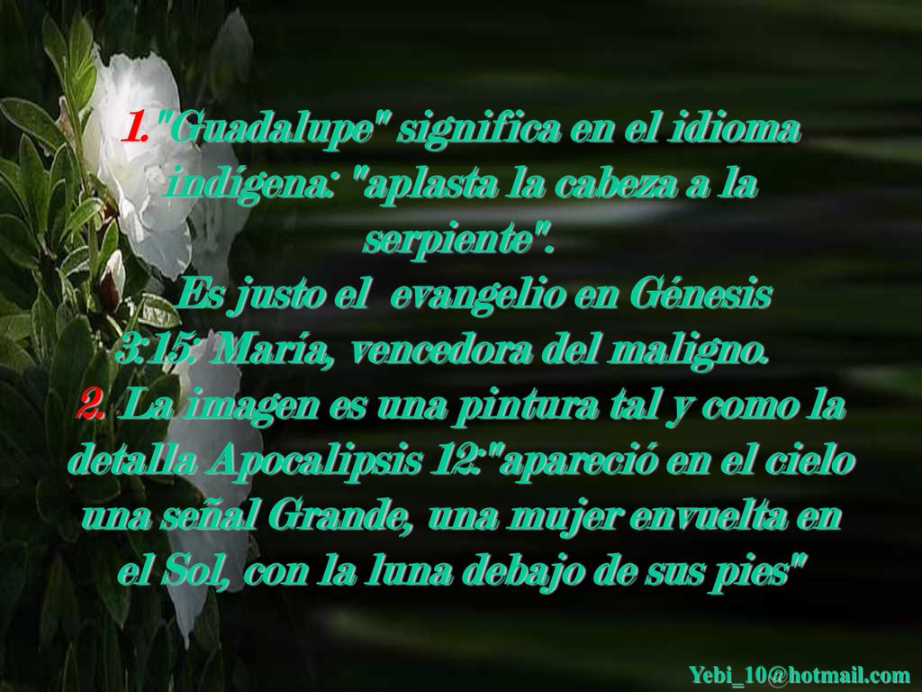 Es justo el evangelio en Génesis 3:15: María, vencedora del maligno.