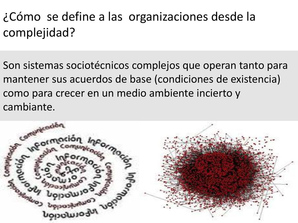 ¿Cómo se define a las organizaciones desde la complejidad