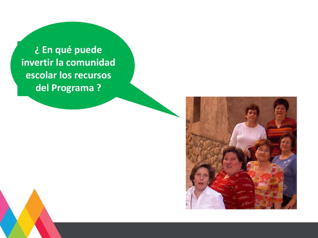 ¿ En qué puede invertir la comunidad escolar los recursos del Programa