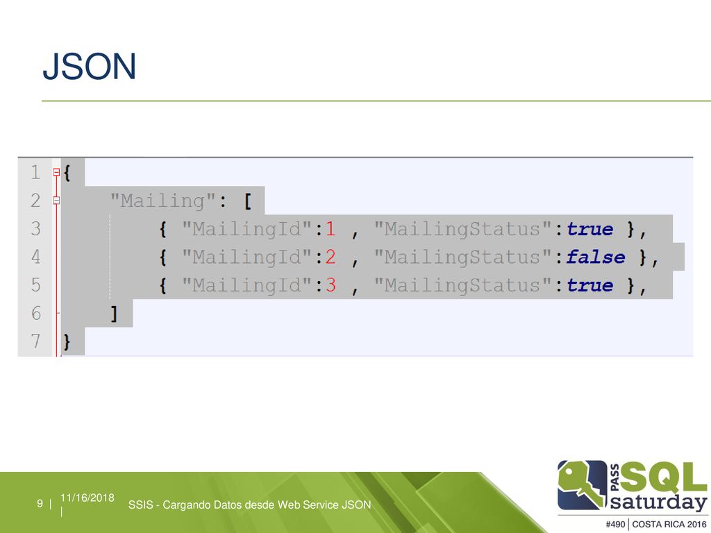 JSON 9 | 11/16/2018 | SSIS - Cargando Datos desde Web Service JSON