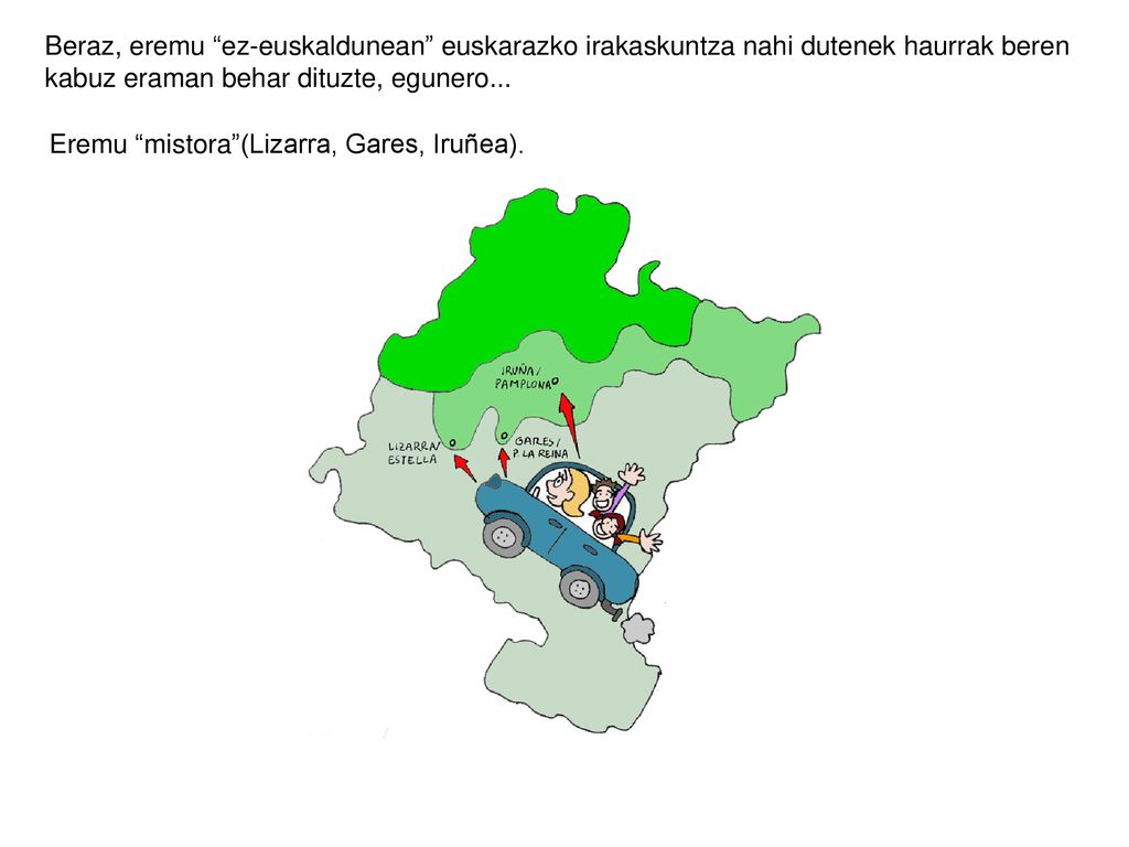 Beraz, eremu ez-euskaldunean euskarazko irakaskuntza nahi dutenek haurrak beren kabuz eraman behar dituzte, egunero...