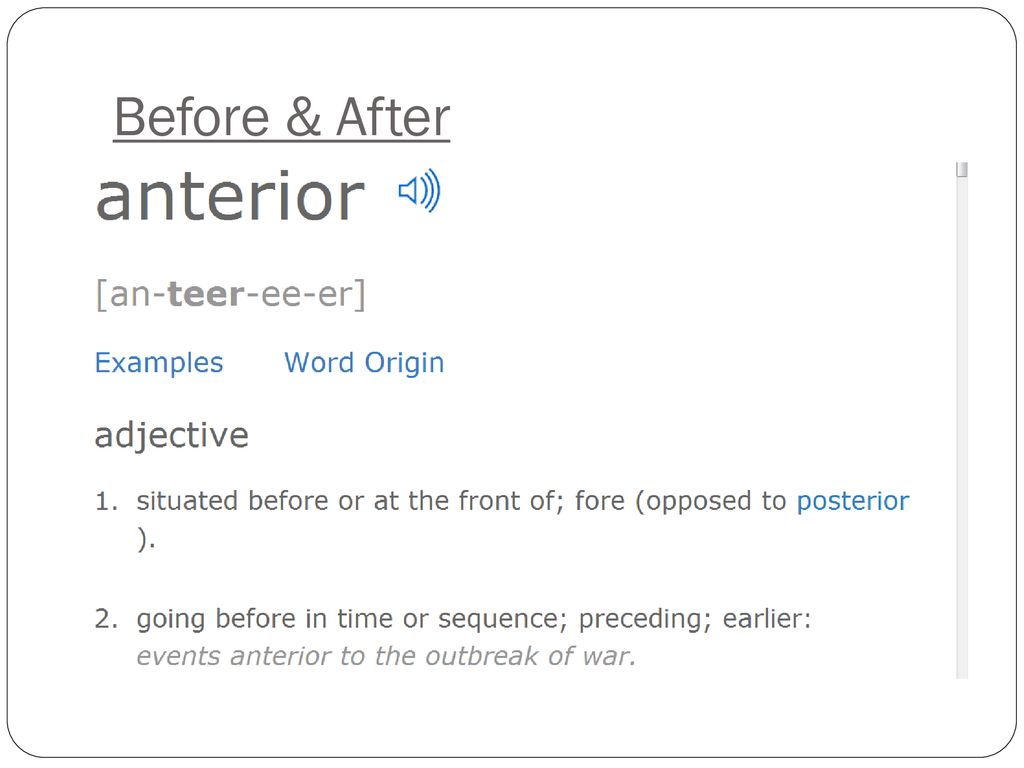 Before & After antes de – before después de – after