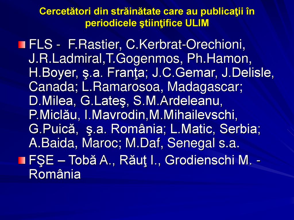 FŞE – Tobă A., Răuţ I., Grodienschi M. - România