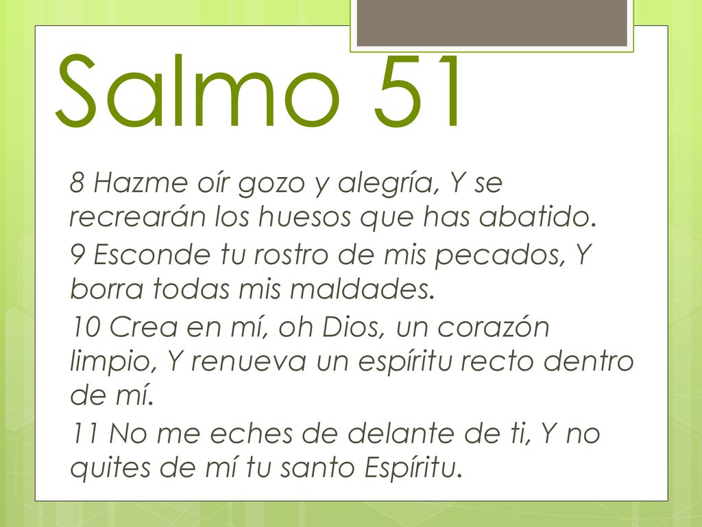 Salmo 51 4 Respuestas Al Pecado Ppt Descargar