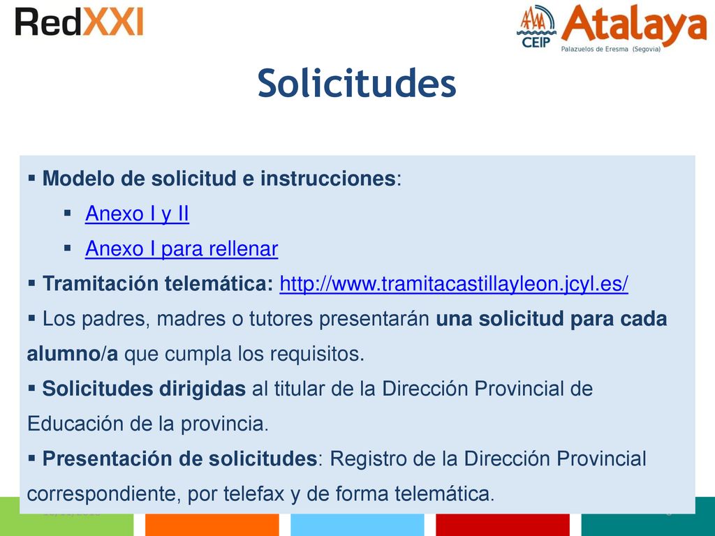 Solicitudes Modelo de solicitud e instrucciones: Anexo I y II