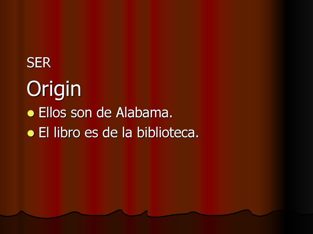 SER Origin Ellos son de Alabama. El libro es de la biblioteca.