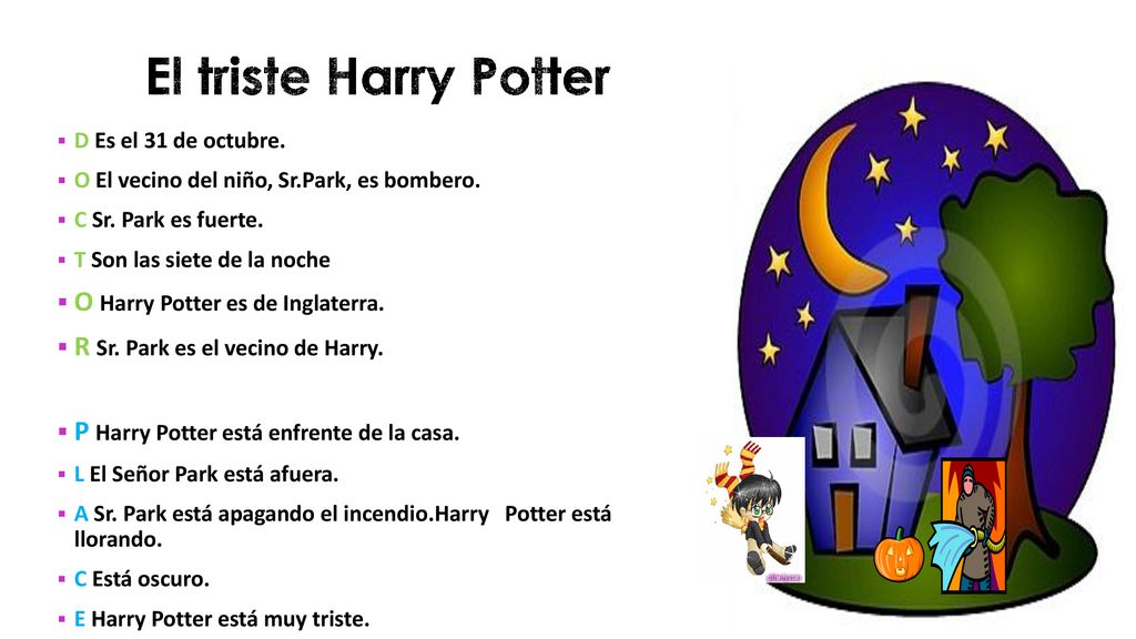 El triste Harry Potter O Harry Potter es de Inglaterra.