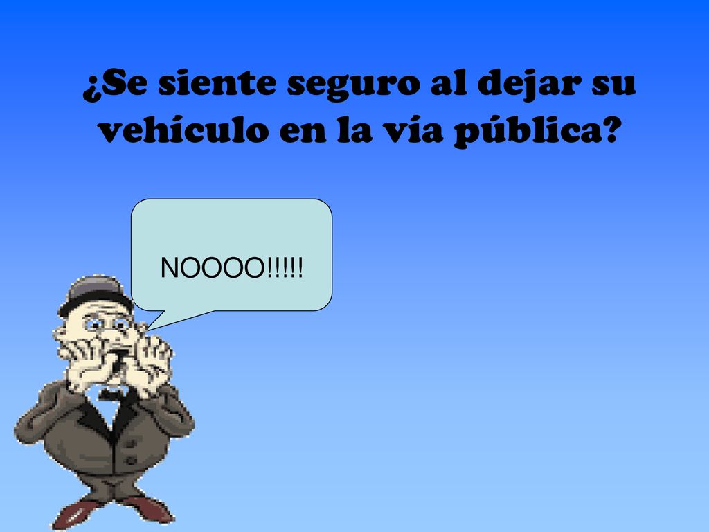 ¿Se siente seguro al dejar su vehículo en la vía pública