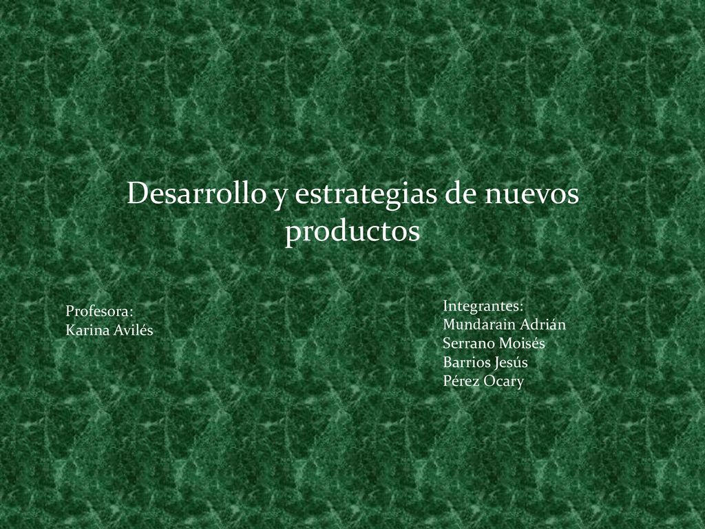 Desarrollo y estrategias de nuevos productos