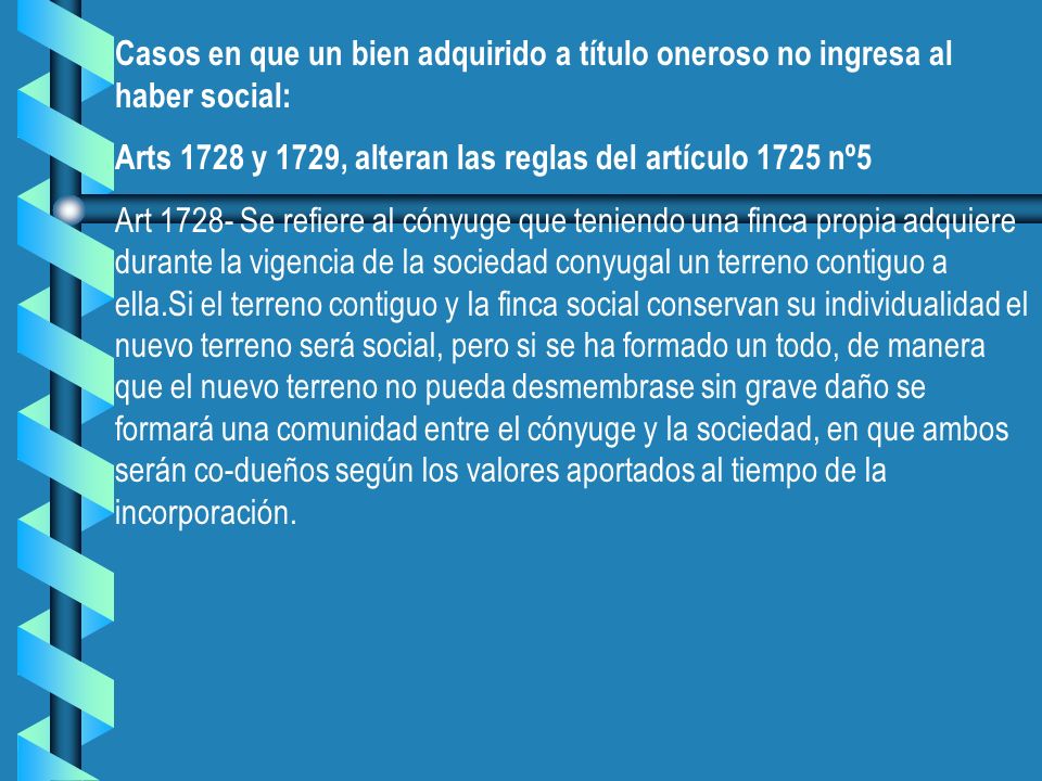 Casos en que un bien adquirido a título oneroso no ingresa al haber social: