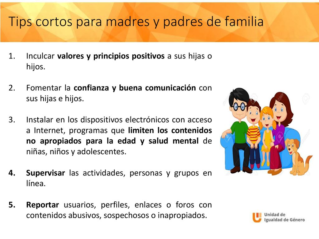 Tips cortos para madres y padres de familia