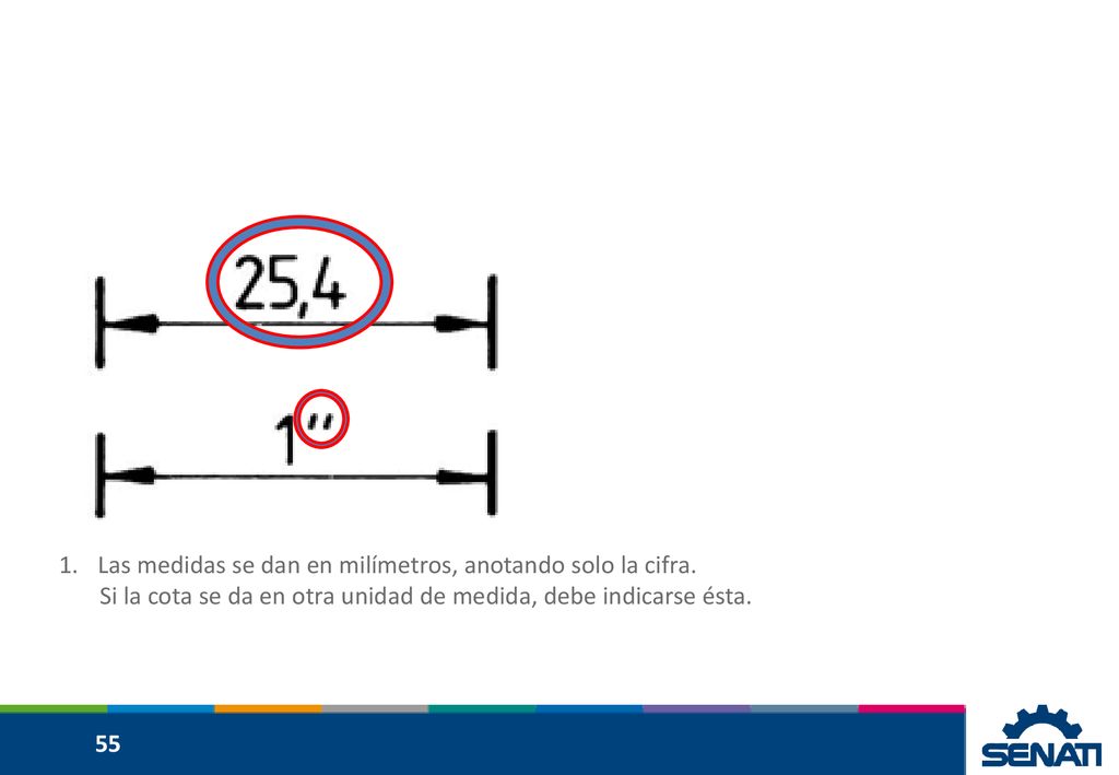 Las medidas se dan en milímetros, anotando solo la cifra.