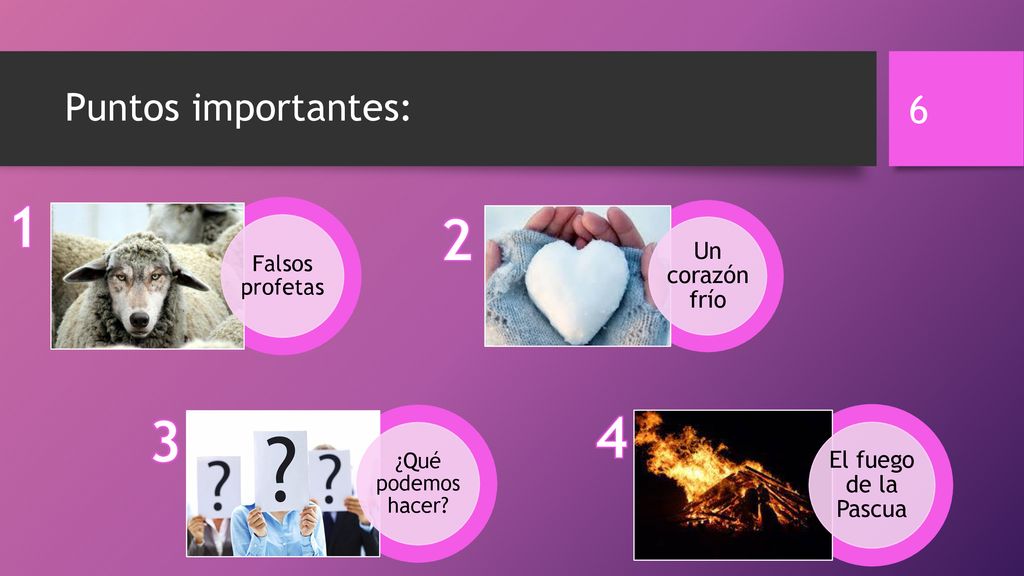 Puntos importantes: Un corazón frío El fuego de la Pascua
