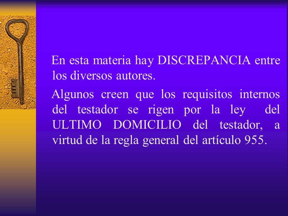 En esta materia hay DISCREPANCIA entre los diversos autores.