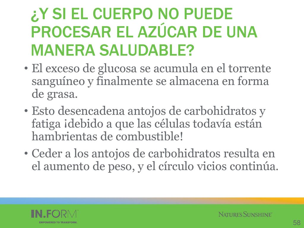 ¿Y SI EL CUERPO NO PUEDE PROCESAR EL AZÚCAR DE UNA MANERA SALUDABLE