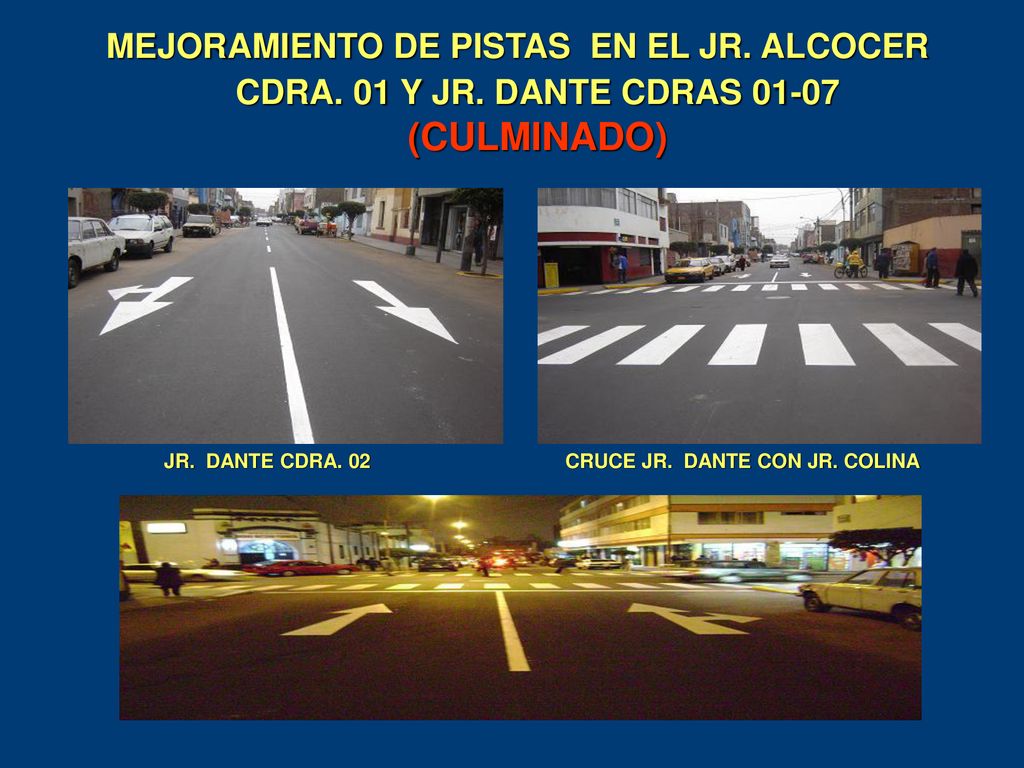 MEJORAMIENTO DE PISTAS EN EL JR. ALCOCER CDRA. 01 Y JR