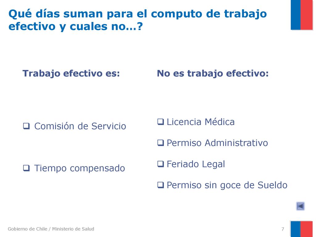 Qué días suman para el computo de trabajo efectivo y cuales no…