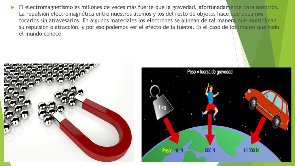 El electromagnetismo es millones de veces más fuerte que la gravedad, afortunadamente para nosotros.