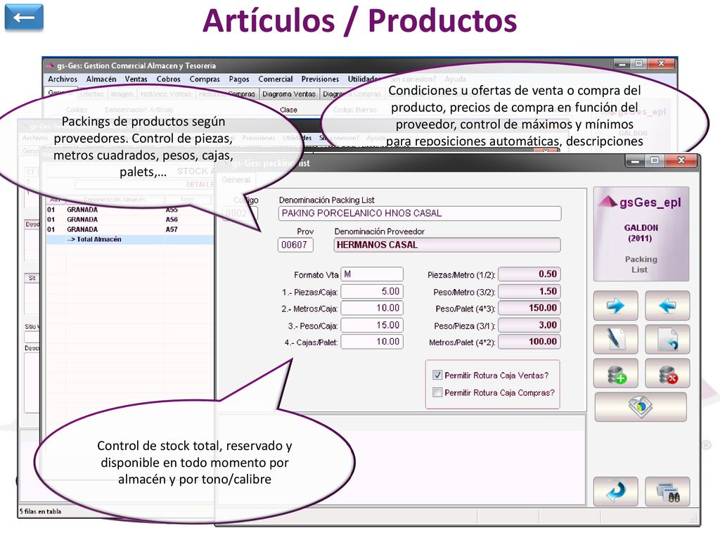 Artículos / Productos ←