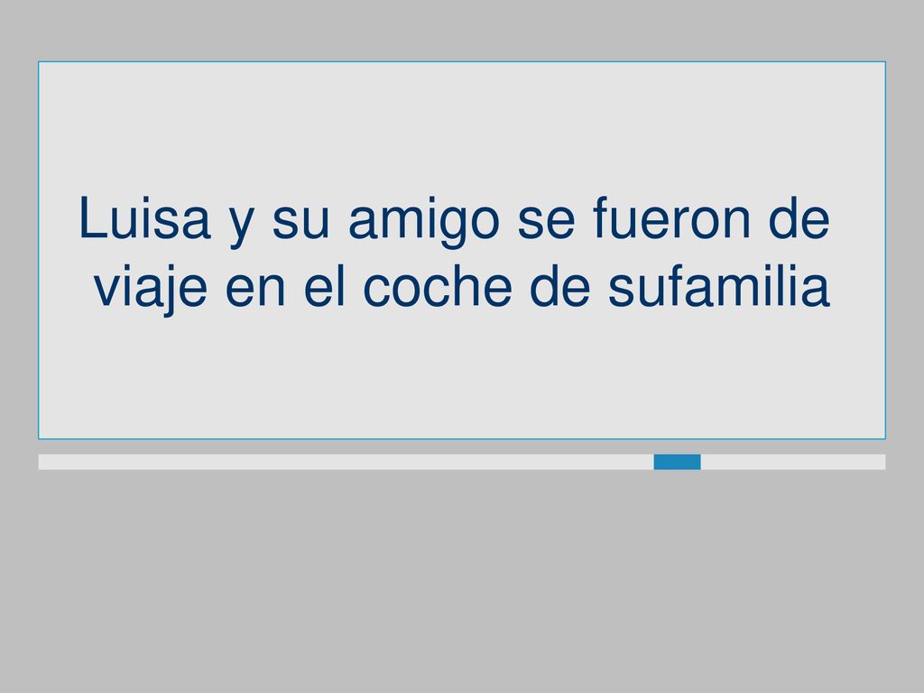 Luisa y su amigo se fueron de viaje en el coche de sufamilia