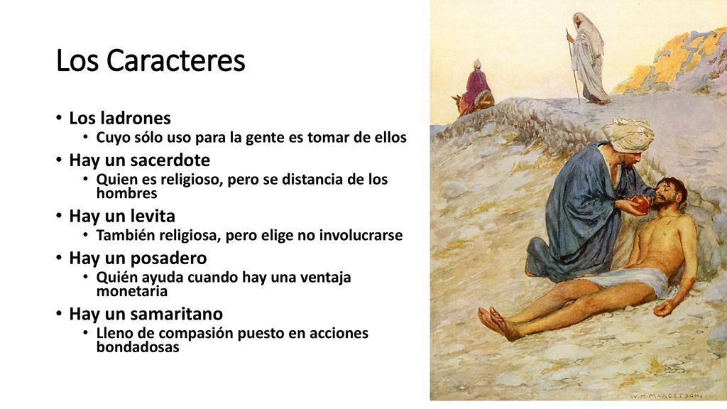 Los Caracteres Los ladrones Hay un sacerdote Hay un levita
